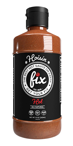 A 3D render of one of our latest products, our hot hoisin sauce.